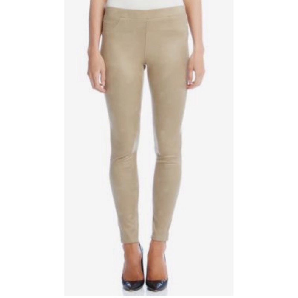 Krisa Coated Leggings in Champagne
